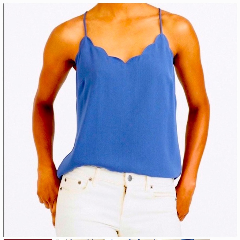 J. Crew Scalloped Cami Tank - Blue